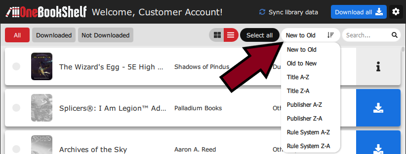 Navigating and Filtering Your Library – Wargame Vault